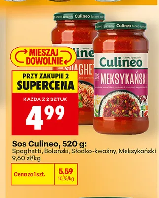 Sos Culineo boloński promocja w Biedronka