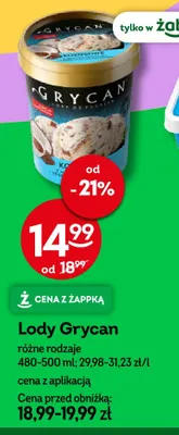 Lody Grycan promocja w Żabka