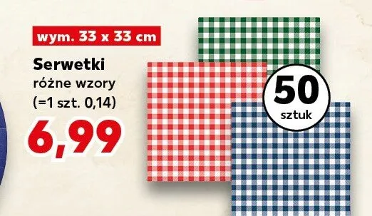 Serwetki 33x33 cm promocja w Kaufland