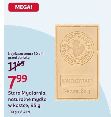 Mydło Stara Mydlarnia, naturalne w kostce, 95 g promocja w Rossmann