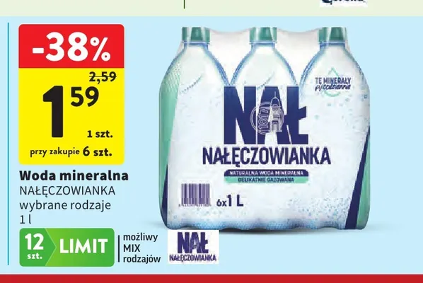 Woda mineralna Nałęczowianka promocja w Intermarche