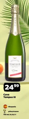 Wino musujące Cava Tempus III promocja w Netto