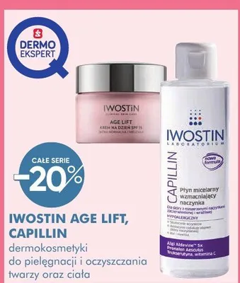 Dermokosmetyki do pielęgnacji i oczyszczania twarzy oraz ciała Iwostin Age Lift, Capillin promocja w Super-Pharm