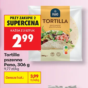 Tortilla pszenna Pano promocja w Biedronka