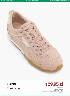 Sneakersy Esprit promocja w Deichmann