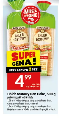Chleb tostowy pszenny Dan Cake promocja w Twój Market