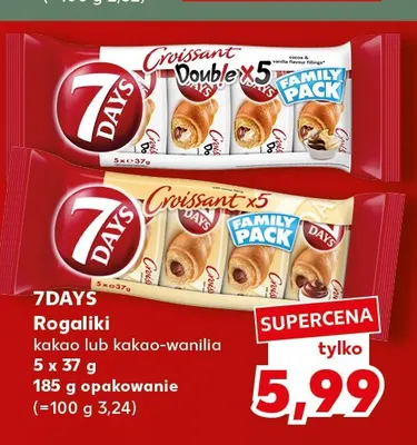 Rogaliki kakao-wanilia 7Days 5-pak promocja w Kaufland