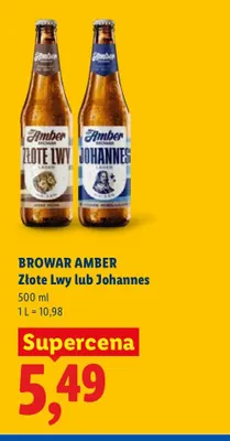 Piwo Browar Amber Johannes promocja w Lidl