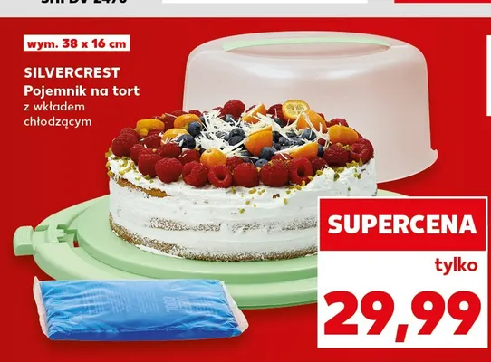 Pojemnik na tort z wkładem chłodzącym Silvercrest promocja w Kaufland