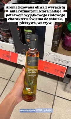 Aromatyzowana oliwa z oliwek extra vergine z rozmarynem Gourmet Finest Cuisine promocja w Aldi