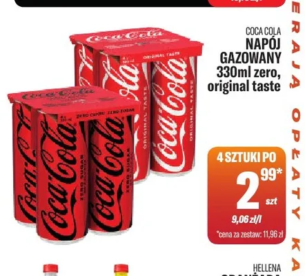 Napój gazowany zero Coca-Cola promocja w Tomi Markt