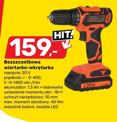 Bezszczotkowa wiertarko-wkrętarka promocja w Bricomarche