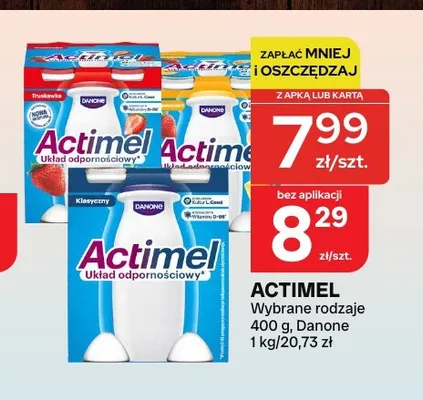 Actimel klasyczny Danone promocja w Chorten
