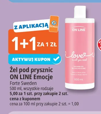 Żel pod prysznic ON LINE Emocje promocja w Leclerc