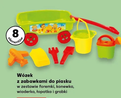 Wózek z zabawkami do piasku  promocja w Kaufland