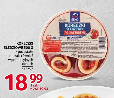 Koreczki śledziowe Seko promocja w Selgros