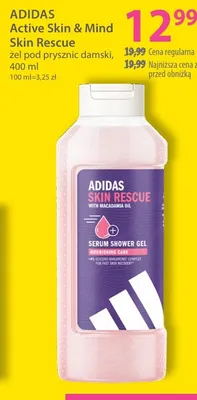Żel pod prysznic damski Adidas Active Skin & Mind Skin Rescue promocja w Hebe