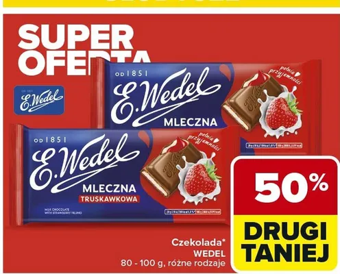 Czekolada WEDEL mleczna promocja w Carrefour Market