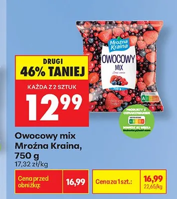 Owocowy mix Mroźna Kraina promocja w Biedronka