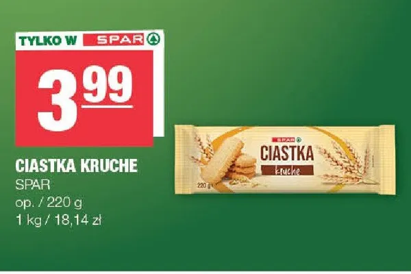 Ciastka kruche SPAR promocja w SPAR