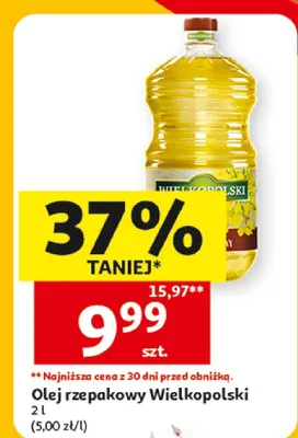 Olej rzepakowy Wielkopolski promocja w Auchan