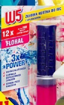Kostka do WC W5 Floral 12-pak promocja w Lidl