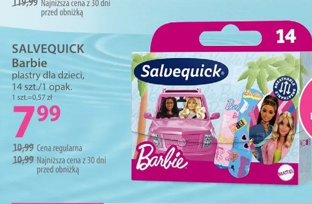 Plastry dla dzieci SALVEQUICK Barbie promocja w Hebe