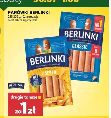 Parówki Berlinki Classic promocja w Stokrotka