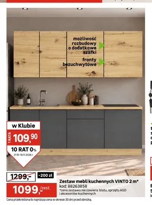 Zestaw mebli kuchennych Vinto 2 m promocja w Leroy Merlin