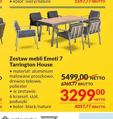 Zestaw mebli Emoti 7 Tarrington House promocja w Makro