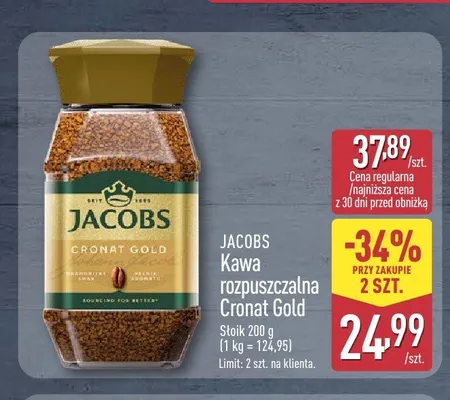 Kawa rozpuszczalna Jacobs Cronat Gold promocja w Aldi