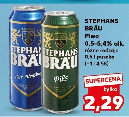 Piwo Stephans Brau różne rodzaje promocja w Kaufland
