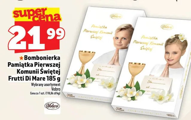 Bombonierka Pamiątka Pierwszej Komunii Świętej Frutti Di Mare Vobro promocja w TOPAZ