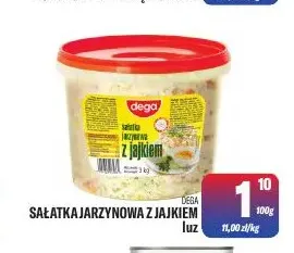 Sałatka jarzynowa z jajkiem luz Dega promocja w Tomi Markt