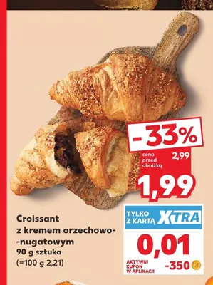 Croissant z kremem orzechowo-nugatowym promocja w Kaufland