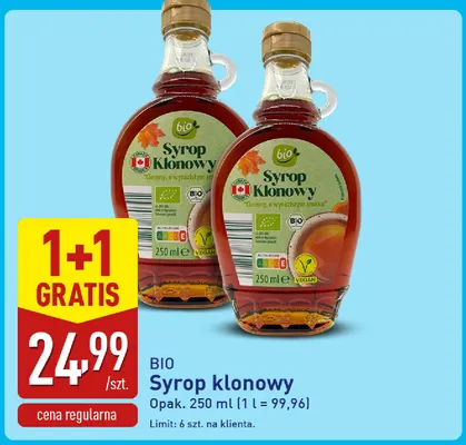 Syrop klonowy Bio promocja w Aldi