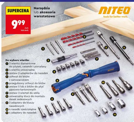 Adaptery do klucza nasadowych, 3 szt. promocja w Biedronka