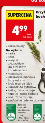 Przybory i akcesoria kuchenne nożyczki z dziadkiem do orzechów i otwieraczem promocja w Biedronka