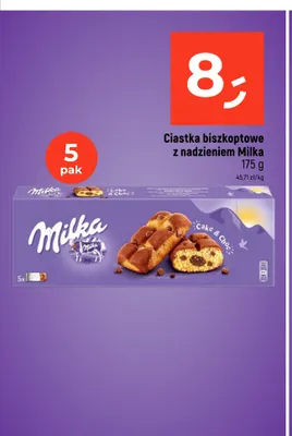 Ciastka biszkoptowe z nadzieniem Milka Cake & Choc 5-pak promocja w Dealz