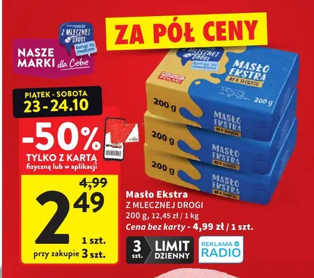 Masło Ekstra Z Mlecznej Drogi promocja w Intermarche