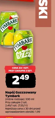 Napój gazowany Tymbark Gazzz promocja w Netto