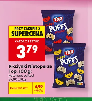 Prażynki nietoperze Top salted promocja w Biedronka
