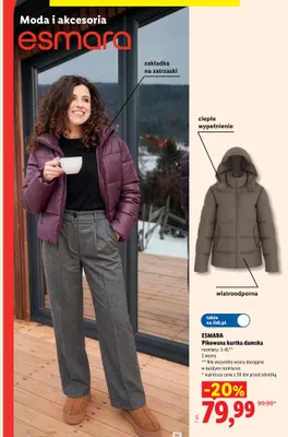 Pikowana kurtka damska Esmara promocja w Lidl