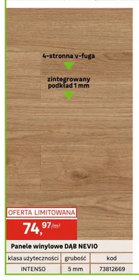 Panele winylowe Barlinek Dąb Nevio promocja w Leroy Merlin