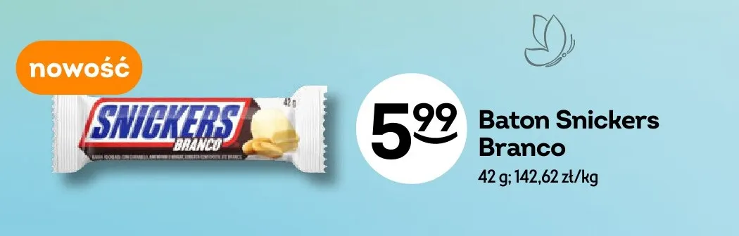 Baton Snickers Branco promocja w Żabka