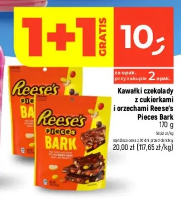 Kawałki czekolady z cukierkami i orzechami Reese's Pieces Bark 170g promocja w Dealz
