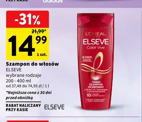 Szampon do włosów Elseve promocja w Intermarche