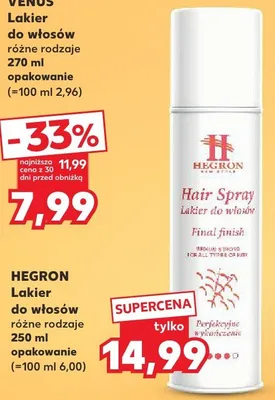 Lakier do włosów różne rodzaje promocja w Kaufland