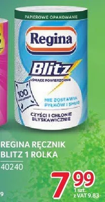 Ręcznik papierowy Regina Blitz 1 rolka promocja w Selgros