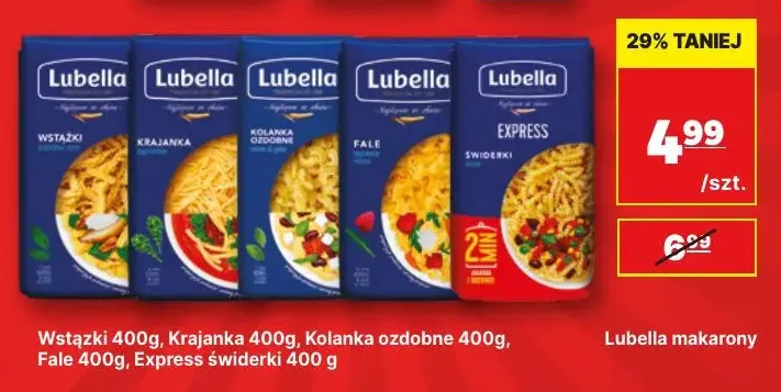 Makaron Lubella fale promocja w API Market
